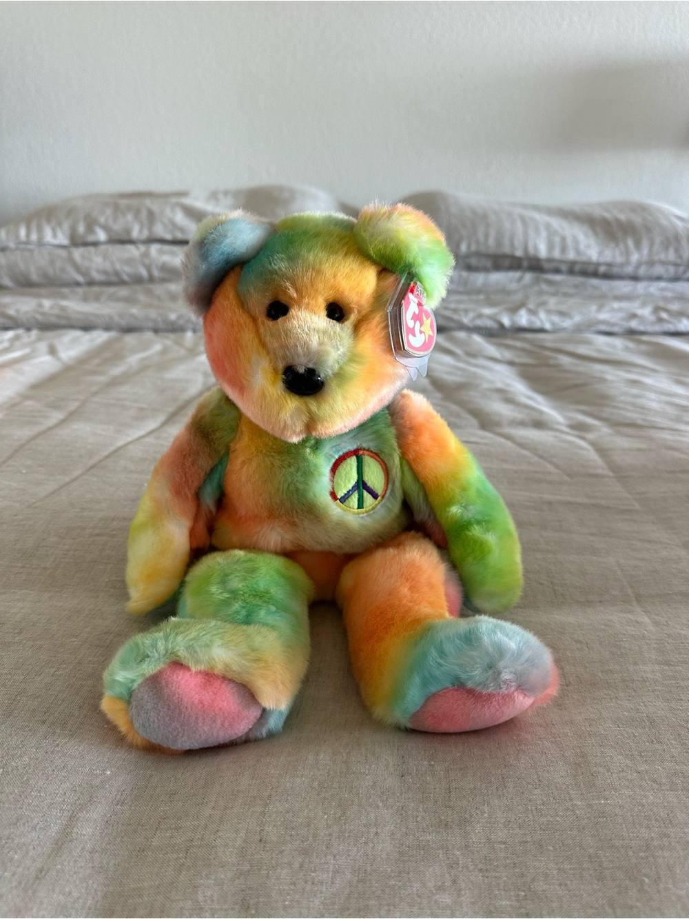 Peace Bear Beanie Buddy Beanie Baby